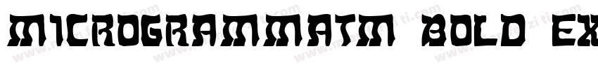 MicrogrammaTM Bold Extended字体转换